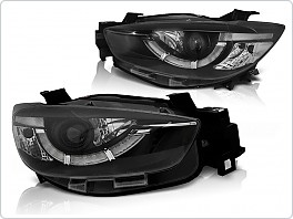 PŘEDNÍ SVĚTLA MAZDA CX5, DRL, 2011-2015 černé, XENON