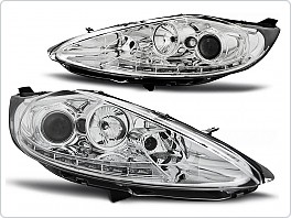 Přední světla Ford Fiesta 2008- MK7, LED Daylight, chrom LPFO58