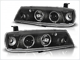 Přední světlomety, světla, lampy Opel Calibra, 1990-1997, Angel Eyes, černé black LPOP07
