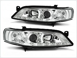 Přední světla Opel Vectra B, 1995-1998, LED Daylight, chrom LPOP15