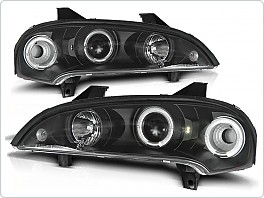 Přední světlomety, světla, lampy Opel Tigra, 1995-2000, Angel Eyes, černé black LPOP10