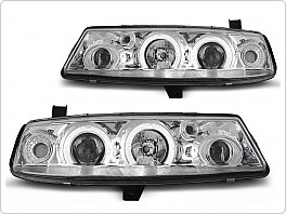 Přední světla Opel Calibra, 1990-1997, Angel Eyes, chrom LPOP06