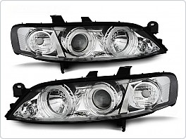 Přední světla Opel Vectra B, 1999-2002, Angel Eyes, chrom LPOP22