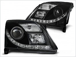 Přední světlomety, světla, lampy Opel Vectra C, 2002-2005, LED Daylight, černé black LPOP76