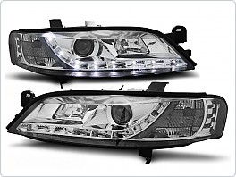 Přední světla Opel Vectra B, 1995-1998, LED Daylight, chrom LPOP53