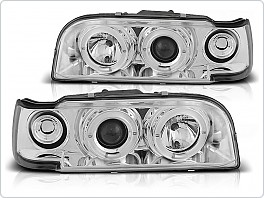 Přední světla Volvo 850, 1992-1996, Angel Eyes, chrom LPVO03