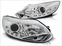 Přední světla Ford Focus, 2011-, TUBE neon led light, chrom LPFO56