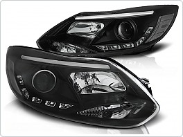 Přední světlomety, světla, lampy Ford Focus, 2011-, TUBE neon led light, černé black LPFO57