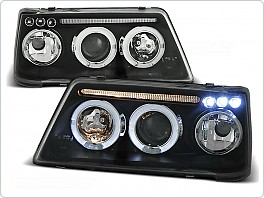 Přední světlomety, světla, lampy Peugeot 205, 1983-1996, Angel Eyes, černé black LPPE14
