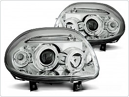 Přední světla Renault Clio II, 1998-2001, Angel Eyes, chrom LPRE21