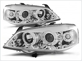 Přední světla Opel Astra G, 1998-2004, Angel Eyes, chrom LPOP12