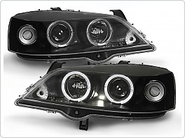Přední světlomety, světla, lampy Opel Astra G, 1998-2004, Angel Eyes, černé black LPOP19