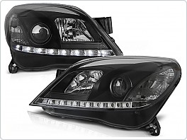 Přední světlomety, světla, lampy Opel Astra H, 2004-2009, LED Daylight, černé black LPOP64