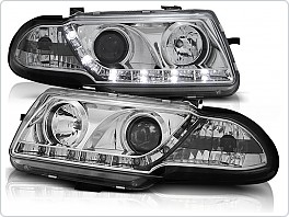 Přední světla Opel Astra F, 1991-1994, LED Daylight, chrom LPOP59