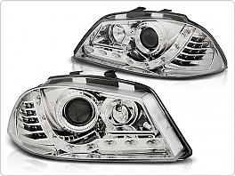 Přední světla, lampy Seat Ibiza 6L, 2002-2008, LED+LED blinkr, chrom, LPSE27