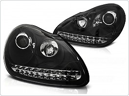 Přední světlomety, světla, lampy Porsche Cayenne 2002-2006, Daylight Xenon, černé black LPPO04