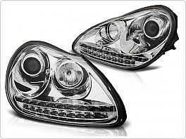 Přední světla Porsche Cayenne 2002-2006, Daylight Xenon, chrom LPPO03