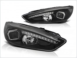 Přední světla, Ford Focus MK3 2015-, DRL, Tube light, černé