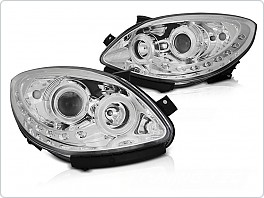Přední světla, světlomety, lampy Renault Twingo, 2007-2011, chromové
