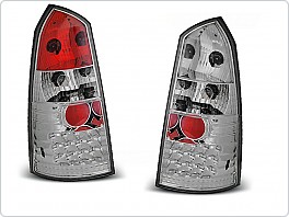 Zadní světla, lampy LED Ford Focus 1, 1998-2004, combi, čiré, chrom LDFO01