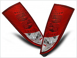 Zadní světlomety, lampy LED Ford Focus 1, 1998-2004, hatchback, čiré, červené LDFO04