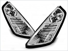 Zadní světla, lampy LED Fiat Grande Punto, 2005-2009, čiré, chrom LDFI01