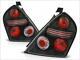 Zadní světla, lampy Fiat Stilo, 2001-2007, 3dveř., čiré, černé black LTFI12