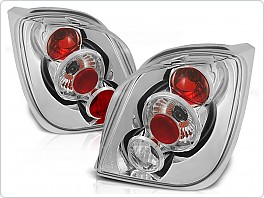 Zadní světla, lampy Ford Fiesta MK3, 1989-1995, čiré, chrom LTFO14