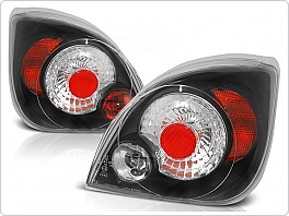Zadní světlomety, lampy Ford Fiesta MK4, 1995-2002, čiré, black LTFO27