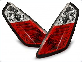 Zadní světla, lampy LED Fiat Grande Punto, 2005-2009, čiré, červené LDFI02