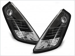 Zadní světla, lampy LED Fiat Grande Punto, 2005-2009, čiré, černé LDFI03