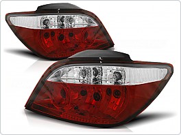 Zadní světla, lampy Peugeot 307 hatchback, 2001-2007, čiré, červené LTPE19