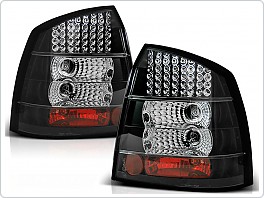 Zadní světlomety, světla, lampy LED Opel Astra G, 1998-2004, čiré, černé LDOP07