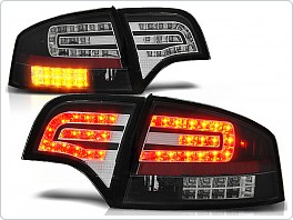 Zadní světlomety, světla, lampy LED Audi A4, 2005-2008, sedan, čiré, černé LDAU71