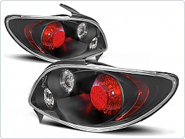 Zadní světlomety, světla, lampy Peugeot 206 hatchback, 1998-2007, čiré, černé black LTPE06