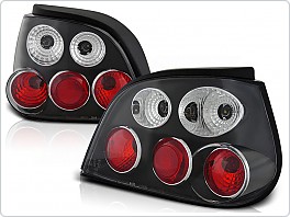 Zadní světlomety, světla, lampy Renault Megane hatchback, 1999-2002, čiré, černé black LTRE07