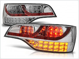 Zadní světla, lampy LED Audi Q7, 2006-2009, čiré, chrom LDAU56