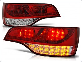 Zadní světla, lampy LED Audi Q7, 2006-2009, čiré, červené LDAU57