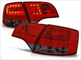Zadní světlomety, světla, lampy LED Audi A4, 2005-2008, combi, kouřové, červené LDAU38