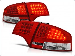 Zadní světla, lampy LED Audi A4, 2005-2008, sedan, čiré, červené LDAU53