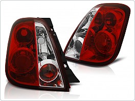 Zadní světla, lampy Fiat 500, 2007-, červené, čiré LTFI13