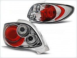 Zadní světla, světlomety, lampy Peugeot 206 CC, 1998-2007, čiré, chrom, LTPE01