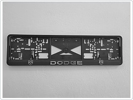 Držák SPZ, podložka pod značku s 3D logem, Dodge chrom
