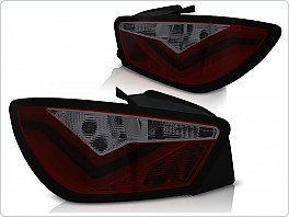 Zadní světla Seat Ibiza 2008-2012, hatchback, 3dveř. LED BAR červené, kouřové LDSE22