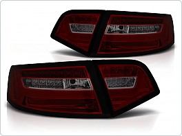ZADNÍ SVĚTLA AUDI A6, 2001-2011, červeno kouřové, led bar LDAUF3