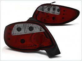 ZADNÍ SVĚTLA, LAMPY PEUGEOT 206 HATCHBACK, 1998-2007, červená, kouřová LTPE16