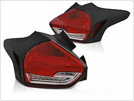 Zadní světla, světlomety Ford Focus, hatchback, 2015-2018 LED, Seq, dynamický blinkr, RED, LDFO64