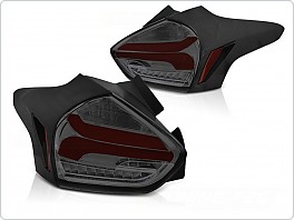 Zadní světla, světlomety Ford Focus, hatchback, 2015-2018 LED, Seq, dynamický blinkr, Smoke, Red LDFO70