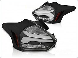 Zadní světla, světlomety Ford Focus, hatchback, 2015-2018 LED, Seq, dynamický blinkr, Black LDFO67