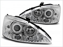Přední světla Ford Focus 1, 1998-2001, Angel Eyes, chrom LPFO41